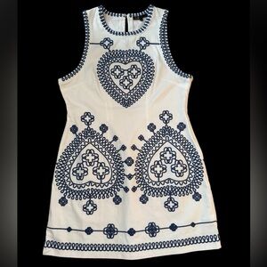 Maje White Cream Sheath cotton Dress Sleeveless size 42 in like new condition